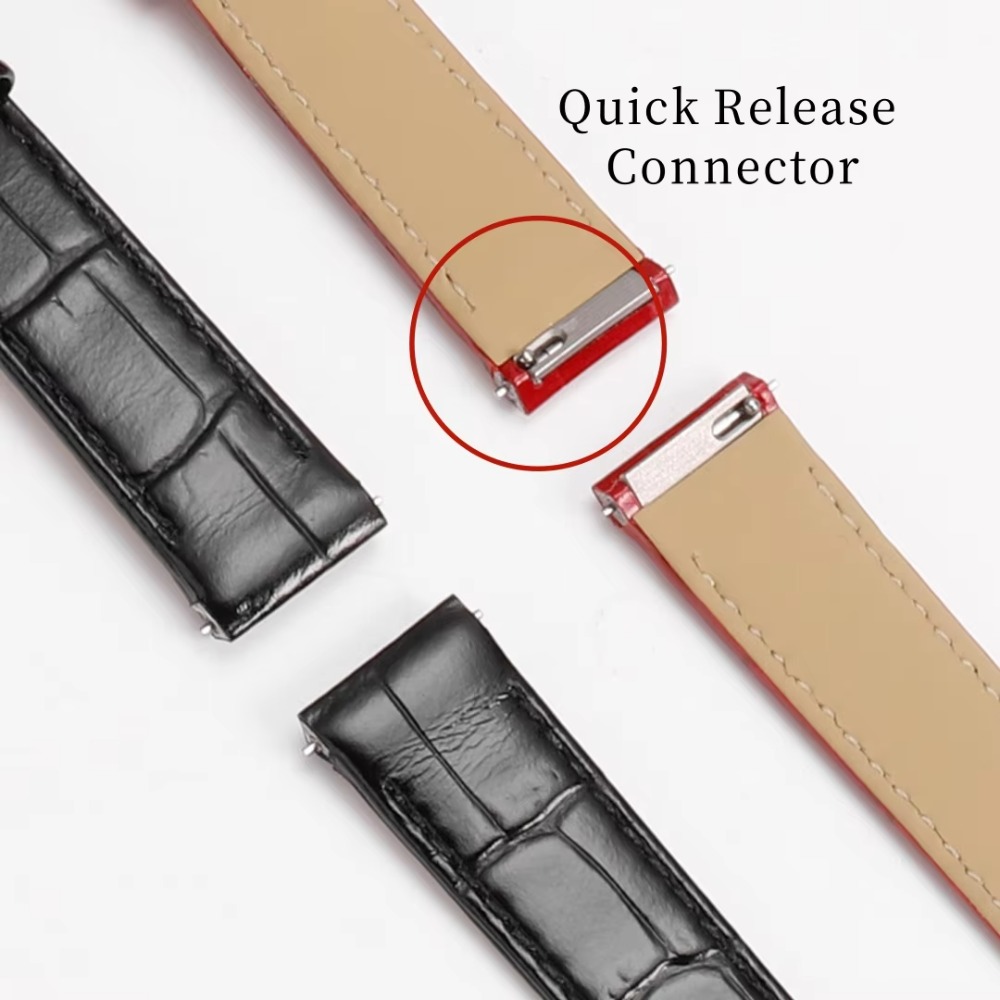 15.5mm 17.5mm 19mm Alligator P - Leather Strap Quick Release ulasan dan harga