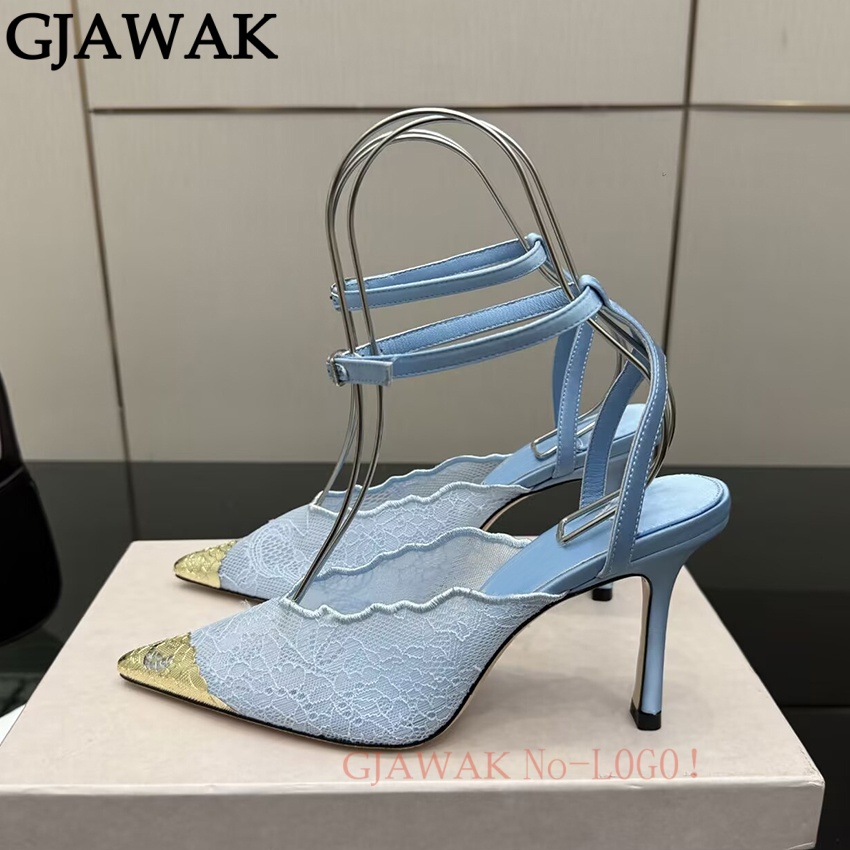 Thin High Heels Shoes Women Po - Mesh Strap Metal ulasan dan harga