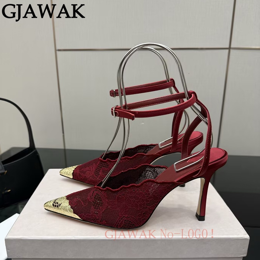 Thin High Heels Shoes Women Po - Mesh Strap Metal ulasan dan harga