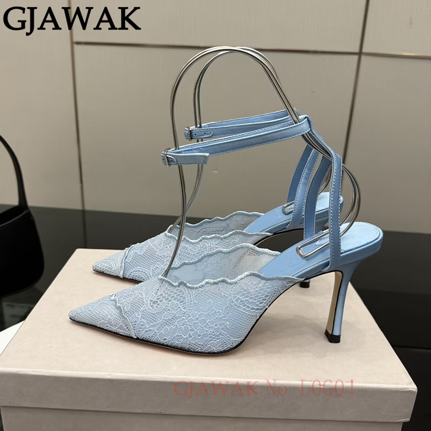 Thin High Heels Shoes Women Po - Mesh Strap Metal ulasan dan harga